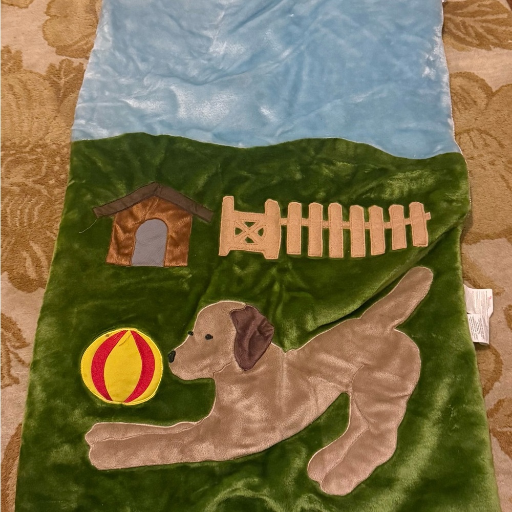 Playful Dog Fleece Blanket